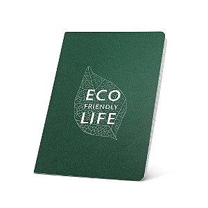 100 Cadernos A5 de capa flexível em cartão kraft 100% reciclado, com páginas pautadas recicladas 93495