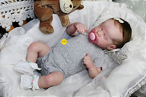 Bebê Reborn Menina Indie 47 Cm Olhos Fechados Corpo Em Vinil Siliconado Bebê Realista E Encantadora