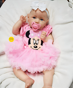 Bebê Reborn Menina Saskia 52 Cm Olhos Abertos Lindíssima Corpo Vinil Siliconado Um Verdadeiro Presente