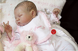 Boneca Bebê Reborn Menina Spencer 49 Cm Olhos Fechados Bebê Gordinha Linda Encantadora Com Enxoval