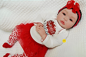 Boneca Bebê Reborn Menina Shyann 43 Cm Olhos Abertos Realista Um Verdadeiro Presente Super Promoção