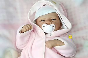 Bebê Reborn Menina Michelle 45 Cm Olhos Abertos Com Enxoval E Chupeta Bebê Reborn Recém Nascida