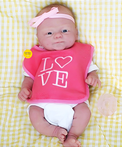 Bebê Reborn Menina Coco Malu 40 Cm Olhos Abertos Silicone Sólido Com Enxoval E Uma Linda Chupeta