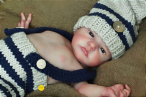 Bebê Reborn Menino Articcus 49 Cm Olhos Abertos Corpo Em Vinil Siliconado Bebê Realista Em Promoção