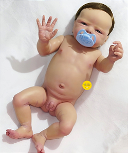 Bebê Reborn Menino Articcus 49 Cm Olhos Abertos Detalhes Reais Corpo Em Vinil Siliconado Super Promoção