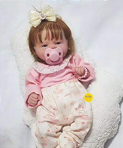 Bebê Reborn Menina Coco Malu 40 Cm Olhos Abertos Silicone Sólido Bebê Graciosa Com Lindo Enxoval