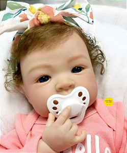 Boneca Bebê Reborn Menina Shyann 43 Cm Olhos Abertos Bebê Perfeitinha E Realista Com Lindo Enxoval