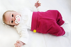 Bebê Reborn Menina Jill 46 Cm Olhos Abertos Detalhes Reais Bebê Muito Fofa E Linda Com Enxoval