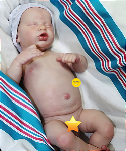 Boneca Bebê Reborn Menina Indie 47 Cm Olhos Fechados Bebê Linda E Realista Corpo em Vinil Siliconado