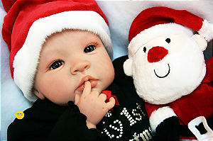 Bebê Reborn Menina Shyann 43 Cm Olhos Super Promoção De Natal Acompanha Enxoval E Acessórios