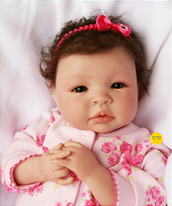 Bebê Reborn Menina Shyann 43 Cm Olhos Abertos Bebê Sofisticada Acompanha Lindo Enxoval E Chupeta