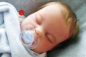 Bebê Reborn Menino Silicone Sólido 47 Cm Olhos Fechados Lindo Bebê Gordinho Realista Pode Dar Banho