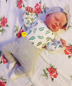 Boneca Bebê Reborn Menina Loulou 45 Cm Olhos Fechados Toda Em Silicone Sólido Molinho Super Realista