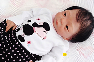 Boneca Bebê Reborn Menina Kameko 49 Cm Olhos Abertos Bebê Reborn Modelo Asiático Linda Bebê Realista