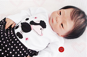 Boneca Bebê Reborn Menina Kameko 49 Cm Olhos Abertos Bebê Reborn Moldelo Asiático Linda Bebê Realista