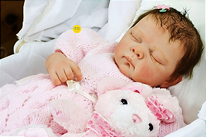 Bebê Reborn Menina Rose 47 Cm Olhos Fechados Parece Um Bebê De Verdade Bebê Realista Dormindo