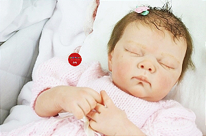 Bebê Reborn Menina Rose 47 Cm Olhos Fechados Parace Um Bebê De Verdade Bebê Realista Dormindo