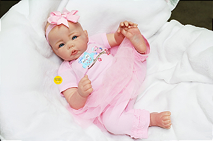 Bebê Reborn Menina Luca 47 Cm Olhos Abertos Linda E Perfeita Com Detalhes Reais De Bebê De Verdade