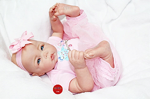 Bebê Reborn Menina Luca 47 Cm Olhos Abertos Linda E Perfeita Com Detalhes Reais De Bebê De Verdade