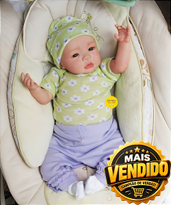 Bebê Reborn Menina Shyann 43 Cm Olhos Abertos Muito Fofa E Realista Acompanha Lindo Enxoval E Chupeta