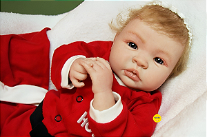 Bebê Reborn Menina Shyann 43 Cm Olhos Abertos Bebê Loirinha Realista Muito Fofa Promoção De Natal