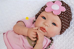 Bebê Reborn Menina Shyann 43 Cm Olhos Abertos Recém Nascida Com Enxoval Completo Super Promoção