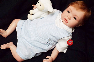 Bebê Reborn Menino Shyann 43 Cm Olhos Abertos Bebê Realista Com Lindo Enxoval E Chupeta Promoção