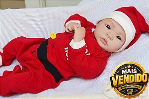 Bebê Reborn Menino Shyann 43 Cm Olhos Abertos Bebê Reborn De Natal Com Enxoval Completo E Chupeta