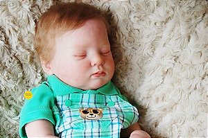 Bebê Reborn Menino Gemma 49 Cm Olhos Fechados Bebê Super Realista Acompanha Enxoval E Chupeta