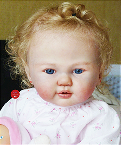 Boneca Bebê Reborn Menina Romee 65 Cm Olhos Abertos Loira Criança Grande Toddler Realista E Perfeita