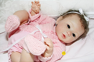 Bebê Reborn Menina Kylin 51 Cm Olhos Abertos Bebê Realista Encantadora Com Enxoval Completo