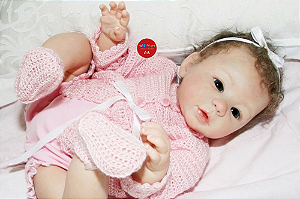 Bebê Reborn Menina Kylin 51 Cm Olhos Abertos Bebê Realista Encantadora Com Enxoval Completo