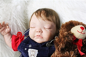 Bebê Reborn Menino Avery 51 Cm Olhos Fechados Parece Um Bebê Dormindo De Verdade Super Promoção