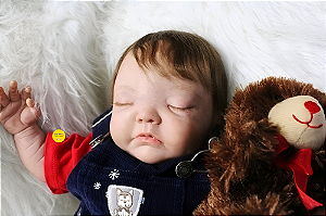 Bebê Reborn Menino Avery 51 Cm Olhos Fechados Parece Um Bebê Dormindo De Verdade Super Promoção