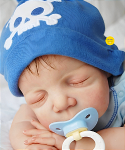 Bebê Reborn Menino Kyle 55 Cm Olhos Fechados Super Realista Um Verdadeiro Presente Super Promoção