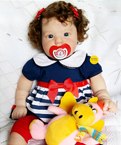 Boneca Bebê Reborn Menina 53 Cm Crystal Olhos Abertos Linda Bebê Parece De Verdade Super Promoção