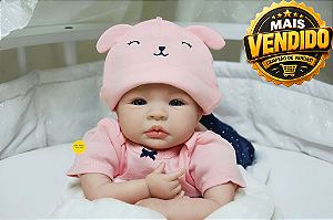 Bebê Reborn Menina Shyann 43 Cm Olhos Abertos Muito Linda Parece Um Bebê De Verdade Super Promoção