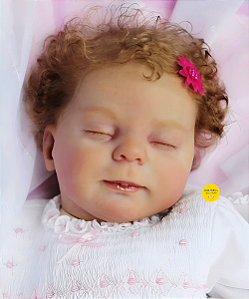 Boneca Bebê Reborn Menina Heather 55 Cm Olhos Fechados Um Verdadeiro Presente Com Enxoval