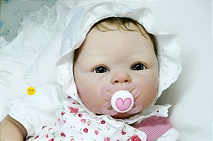 Bebê Reborn Menina Paris 53 Cm Olhos Abertos Bebê Gordinha Linda Recém Nascida Com Enxoval E Chupeta