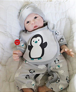 Bebê Reborn Menino Elliot 58 Cm Olhos Abertos Detalhes Realistas Parece Um Bebê De Verdade