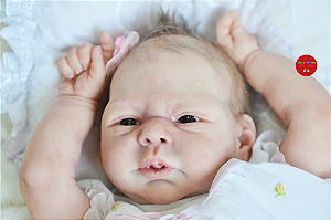 Boneca Bebê Reborn Menina Yelina 50 Cm Olhos Abertos Bebê Encantadora Recém Nascida Com Enxoval