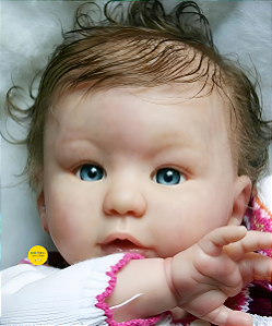 Boneca Bebê Reborn Menina Kylin 51 Cm Olhos Abertos Detalhes De Um Bebê De Verdade Super Promoção