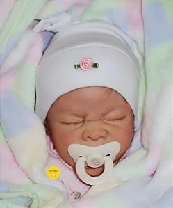 Boneca Bebê Reborn Menina Evie 51 Cm Olhos Fechados Parece Um Bebê Chorando De Verdade