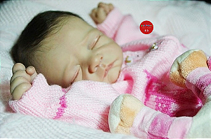 Boneca Bebê Reborn Menina Ember 51 Cm Olhos Fechados Super Realista Bebê Artesanal Sofisticado