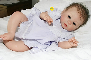 Bebê Reborn Menina Kylin 51 Cm Olhos Abertos Princesinha Linda Acompanha Lindo Enxoval E Chupeta