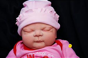 Boneca Bebê Reborn Menina Libby 58 Cm Olhos Fechados Bebê Gordinha Muito Fofa Parece De Verdade