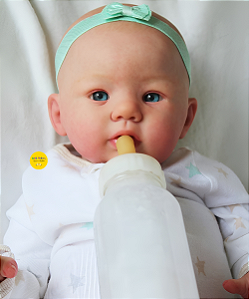 Bebê Reborn Menina Abigail 48 Cm Olhos Abertos Princesa Linda E Realista Com Enxoval E Acessórios