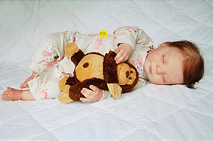Bebê Reborn Menina Heather 55 Cm Olhos Fechados Com Detalhes Reais De Um Bebê De Verdade