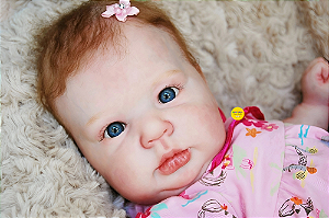 Bebê Reborn Menina Crystal 53 Cm Olhos Abertos Super Realista Bebê Com Chupeta e Enxoval Promoção
