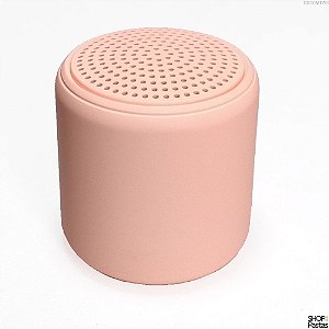 Caixinha Bluetooth Som Mini Speaker 3w TWS Silicone Rosa Portátil Usb